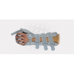 Długa otwarta orteza ręki i przedramienia z ujęciem dłoni, stabilizacją kciuka i separatorem palców AM-OSN-L-02