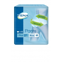TENA Pants Plus XL (120-160 cm), majtki chłonne, 12 sztuk